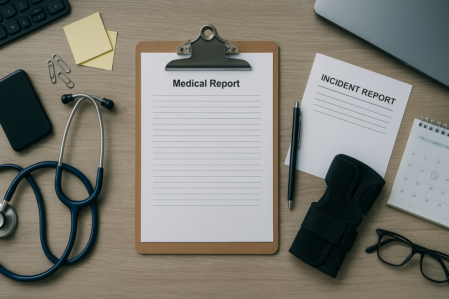 שולחן עבודה עם הדגשות באדום – טעויות נפוצות